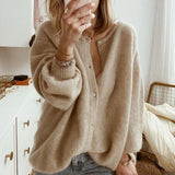 Cárdigan Oversized Para Mujer | Botones Frontales