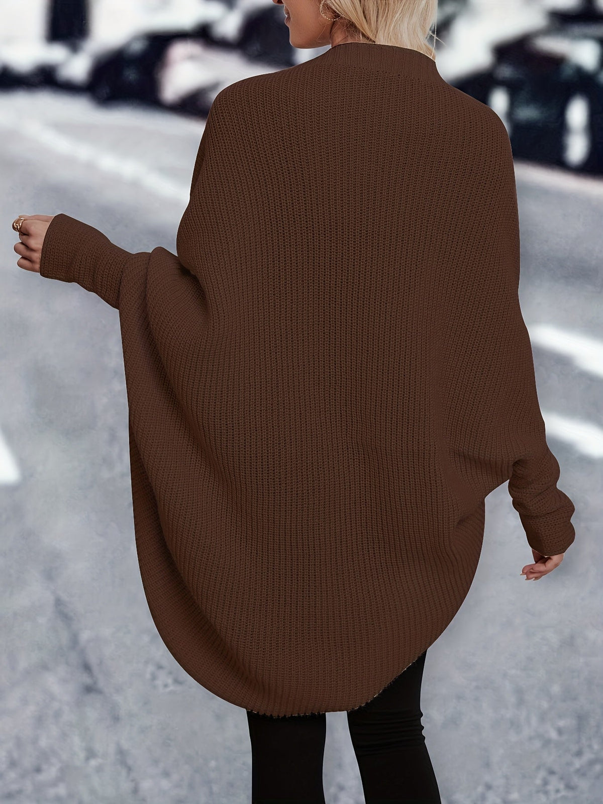 Cárdigan Oversized Para Mujer | Punto Acanalado · SeemSeem