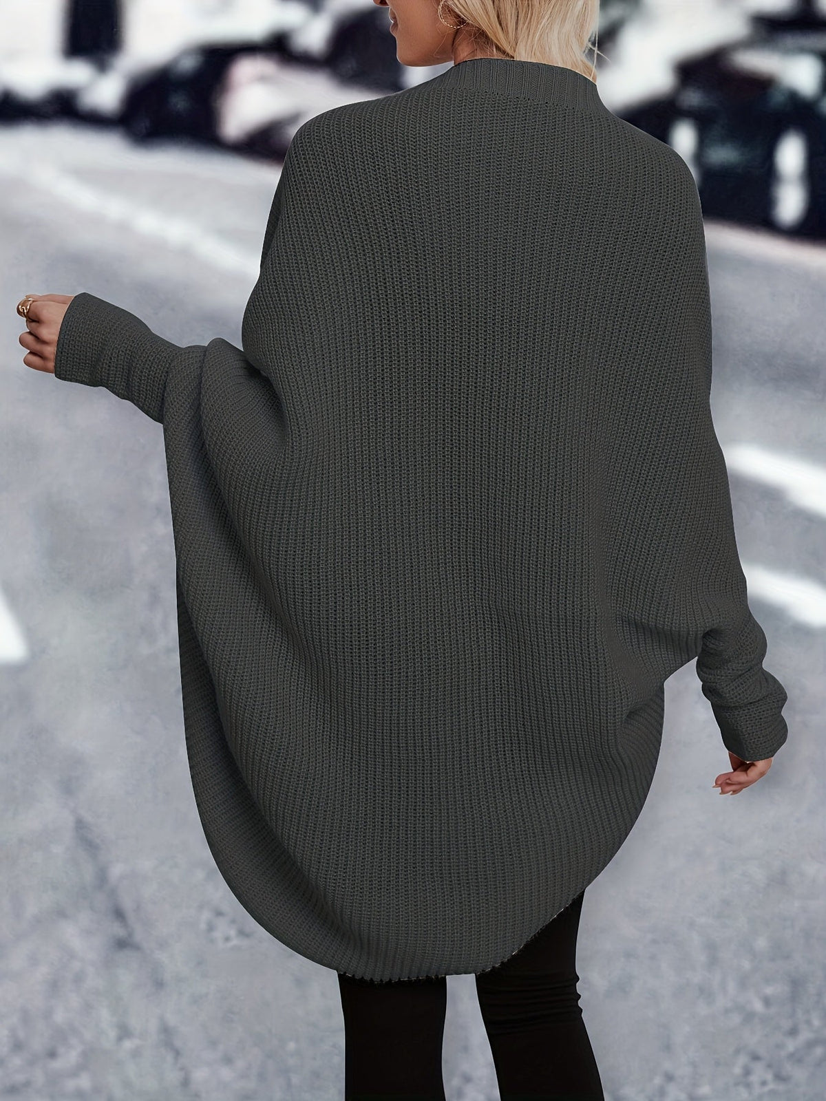 Cárdigan Oversized Para Mujer | Punto Acanalado · SeemSeem