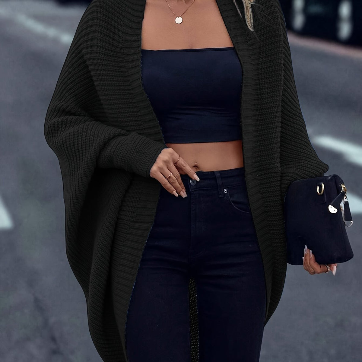 Cárdigan Oversized Para Mujer | Punto Acanalado · SeemSeem