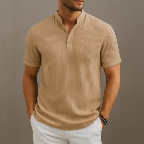 Camisa Henley Para Hombre | Cuello Mao · SeemSeem