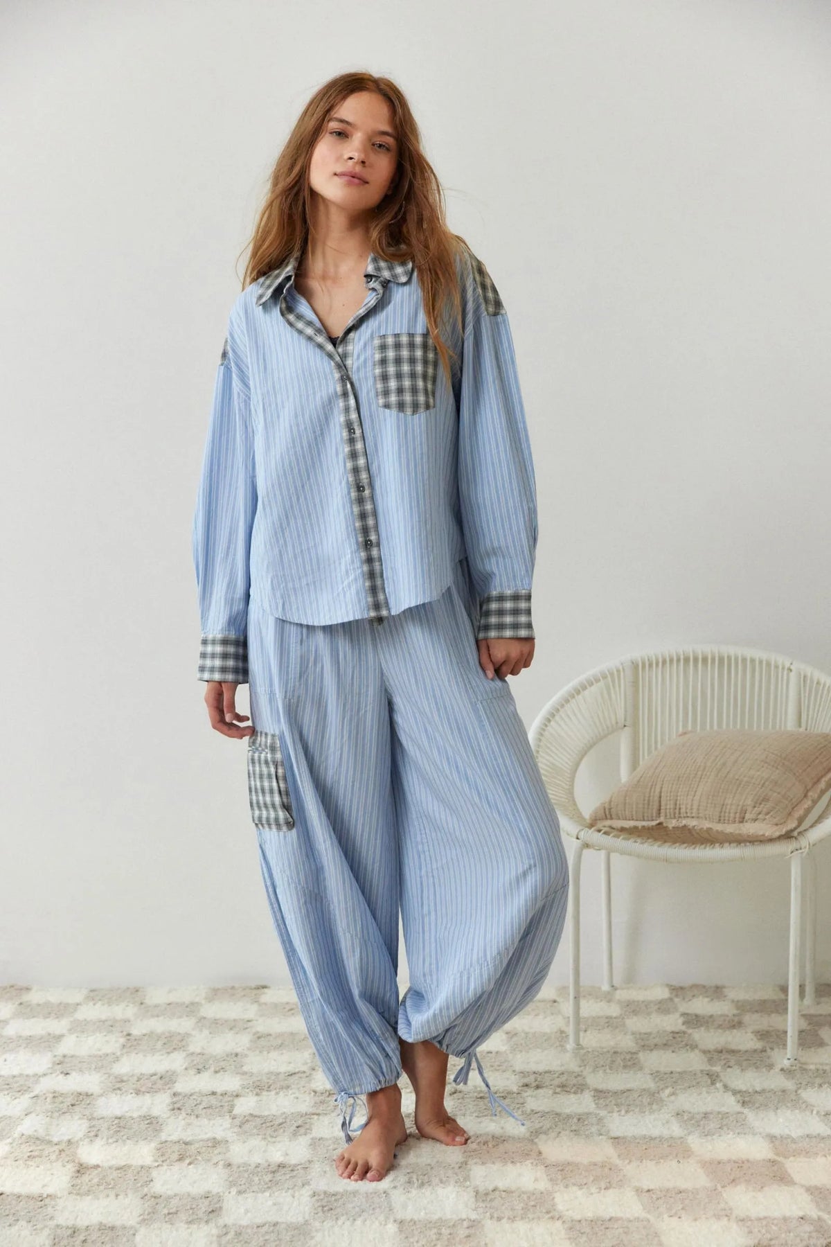 Camisa Oversized Para Mujer | Rayas Contrastadas · SeemSeem