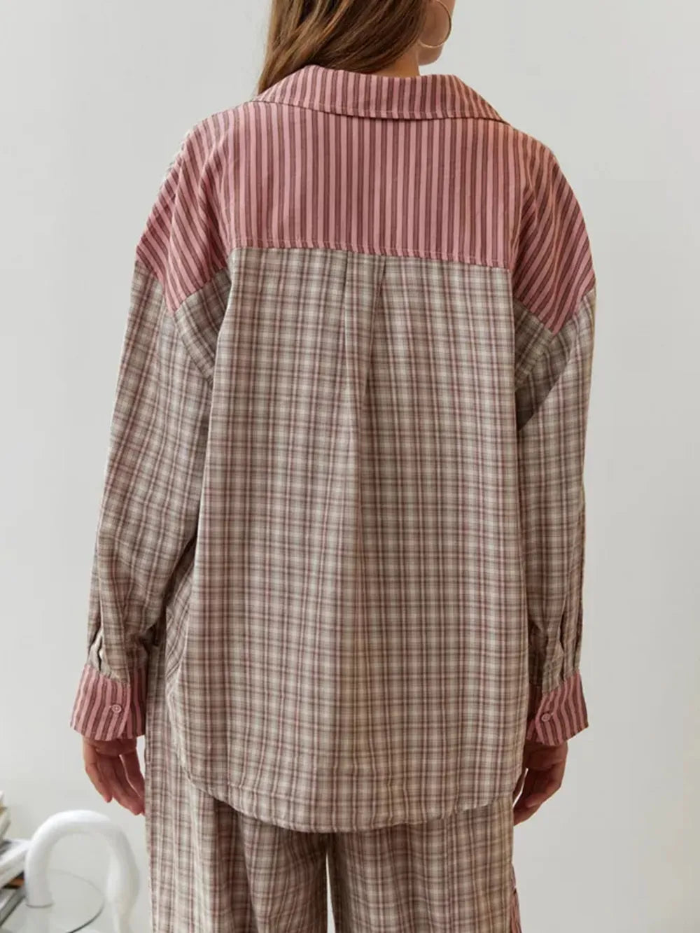 Camisa Oversized Para Mujer | Rayas Contrastadas · SeemSeem