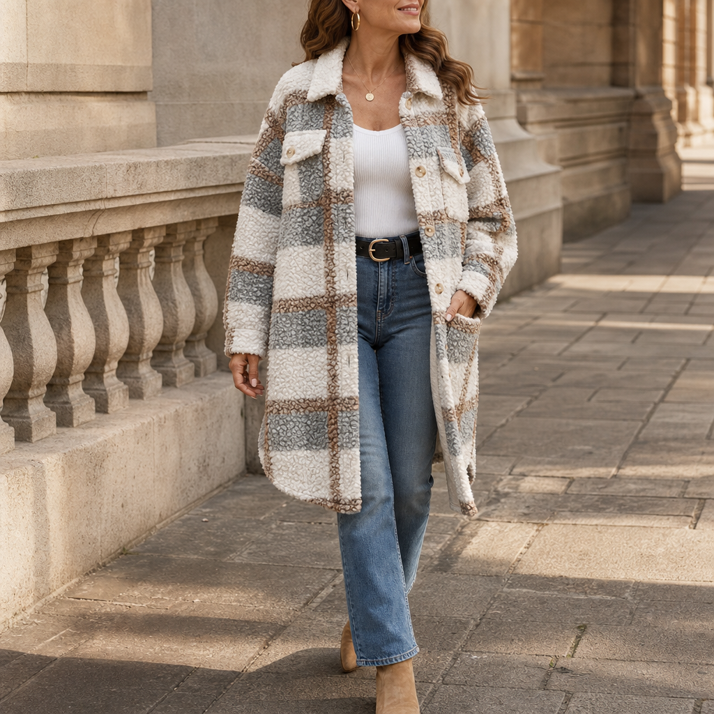 Chaqueta A Cuadros Para Mujer | Borreguito · SeemSeem