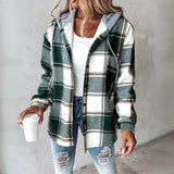 Chaqueta A Cuadros Para Mujer | Con Capucha