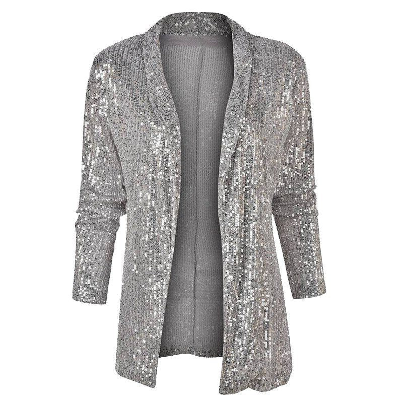 Chaqueta Abierta Para Mujer | Lentejuelas · SeemSeem