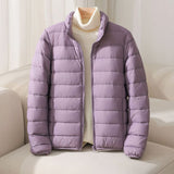 Chaqueta Acolchada Ligera Para Mujer | Cuello Alzado