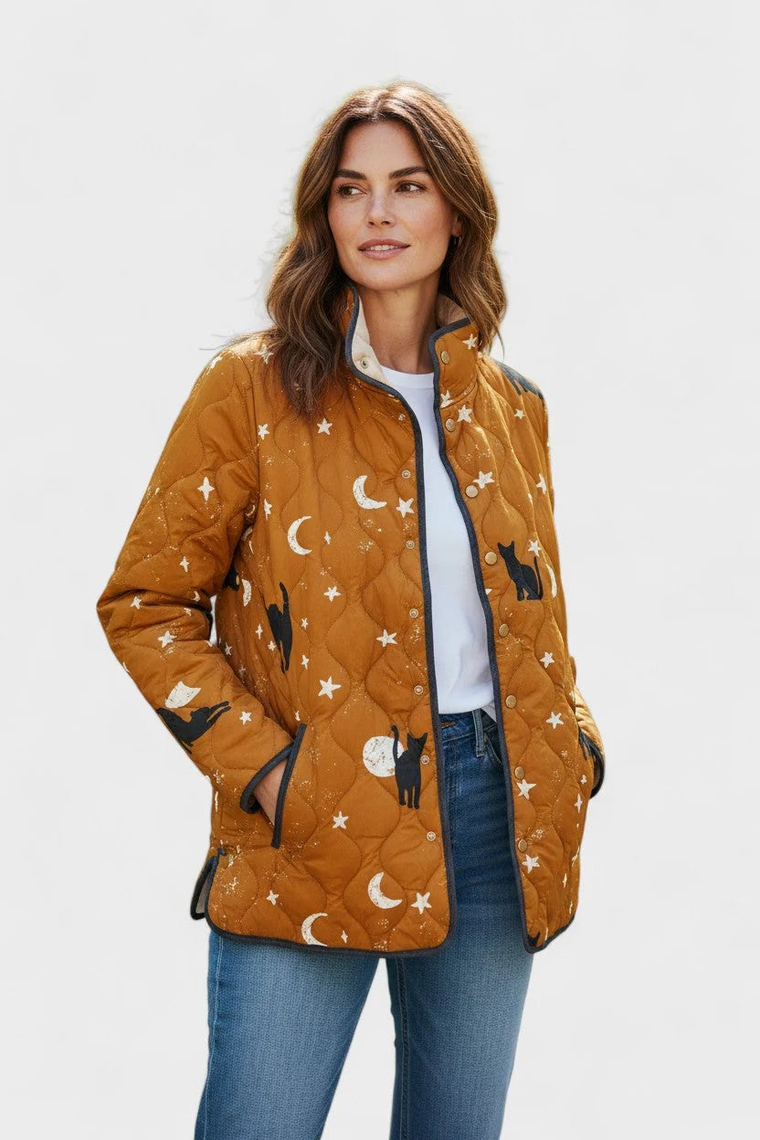 Chaqueta Acolchada Para Mujer | Estampado Gatos · SeemSeem