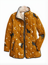 Chaqueta Acolchada Para Mujer | Estampado Gatos