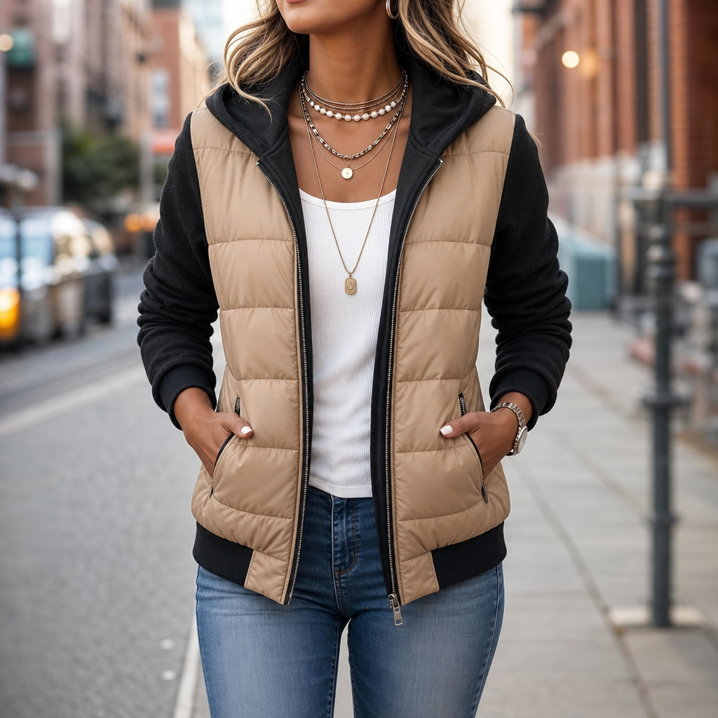 Chaqueta Acolchada Para Mujer | Mangas De Punto · SeemSeem