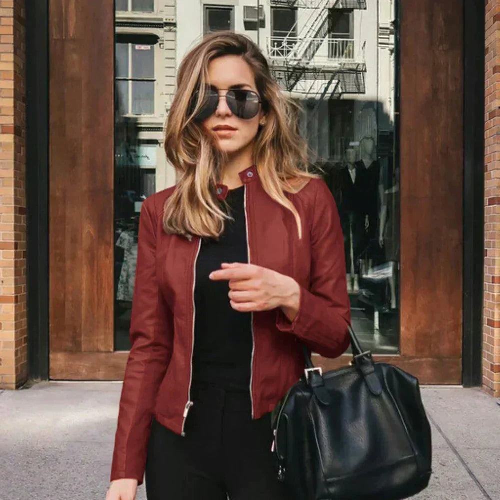 Chaqueta Biker Para Mujer | Cuero Sintético · SeemSeem