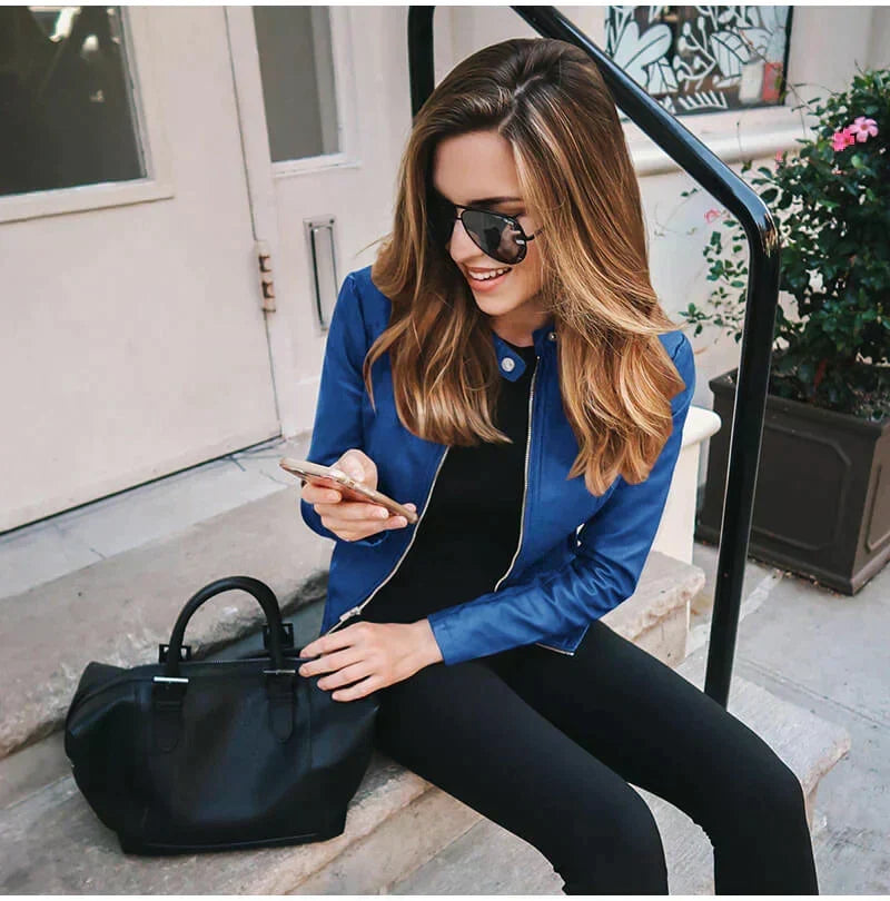 Chaqueta Biker Para Mujer | Cuero Sintético · SeemSeem