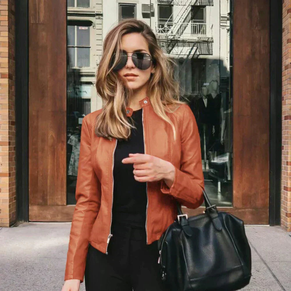 Chaqueta Biker Para Mujer | Cuero Sintético · SeemSeem