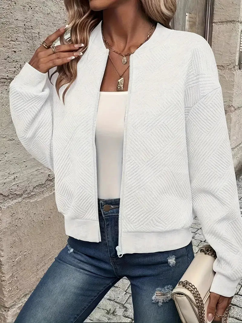 Chaqueta Bomber Con Cremallera Para Mujer | Textura · SeemSeem