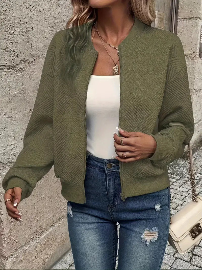 Chaqueta Bomber Con Cremallera Para Mujer | Textura · SeemSeem