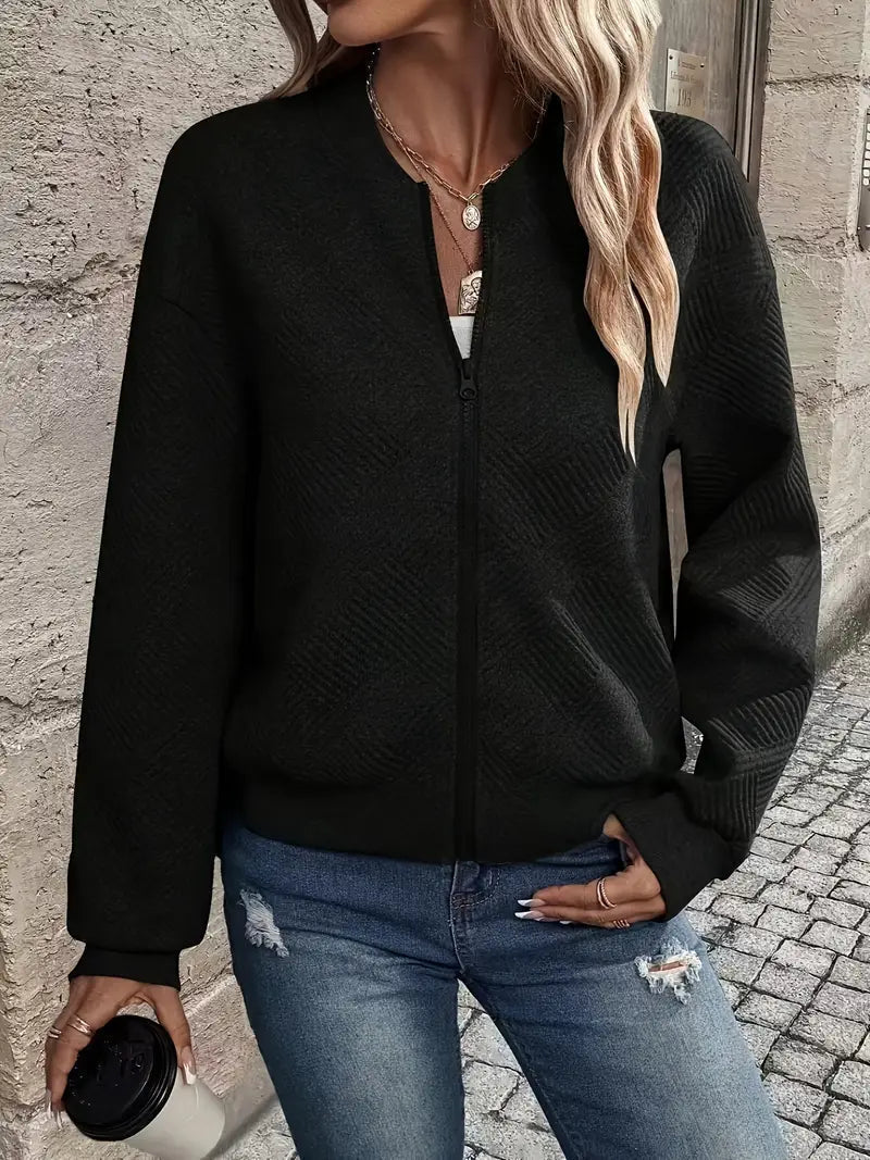 Chaqueta Bomber Con Cremallera Para Mujer | Textura · SeemSeem