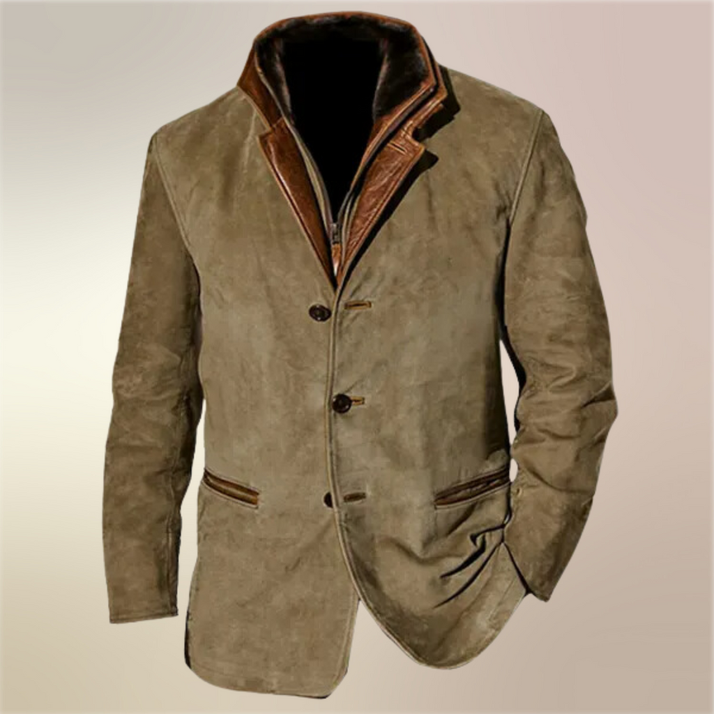 Chaqueta Clásica De Ante Para Hombre | Forrada · SeemSeem