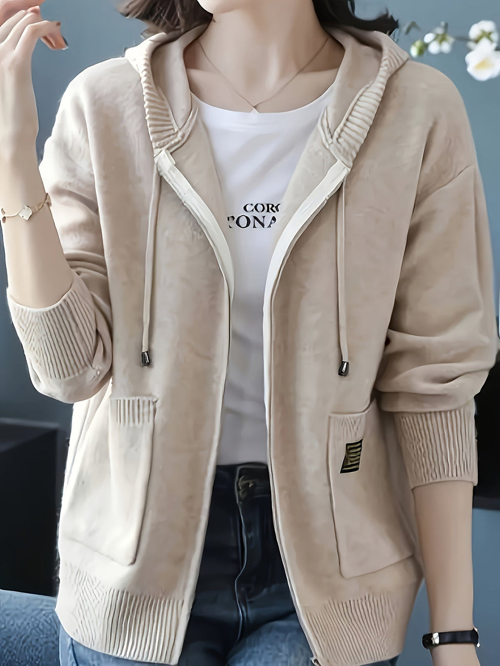 Chaqueta Con Capucha Para Mujer | Cierre Cremallera · SeemSeem