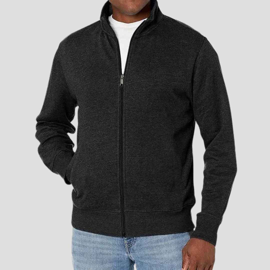 Chaqueta Con Cremallera Completa Para Hombre | Cuello Alzado · SeemSeem