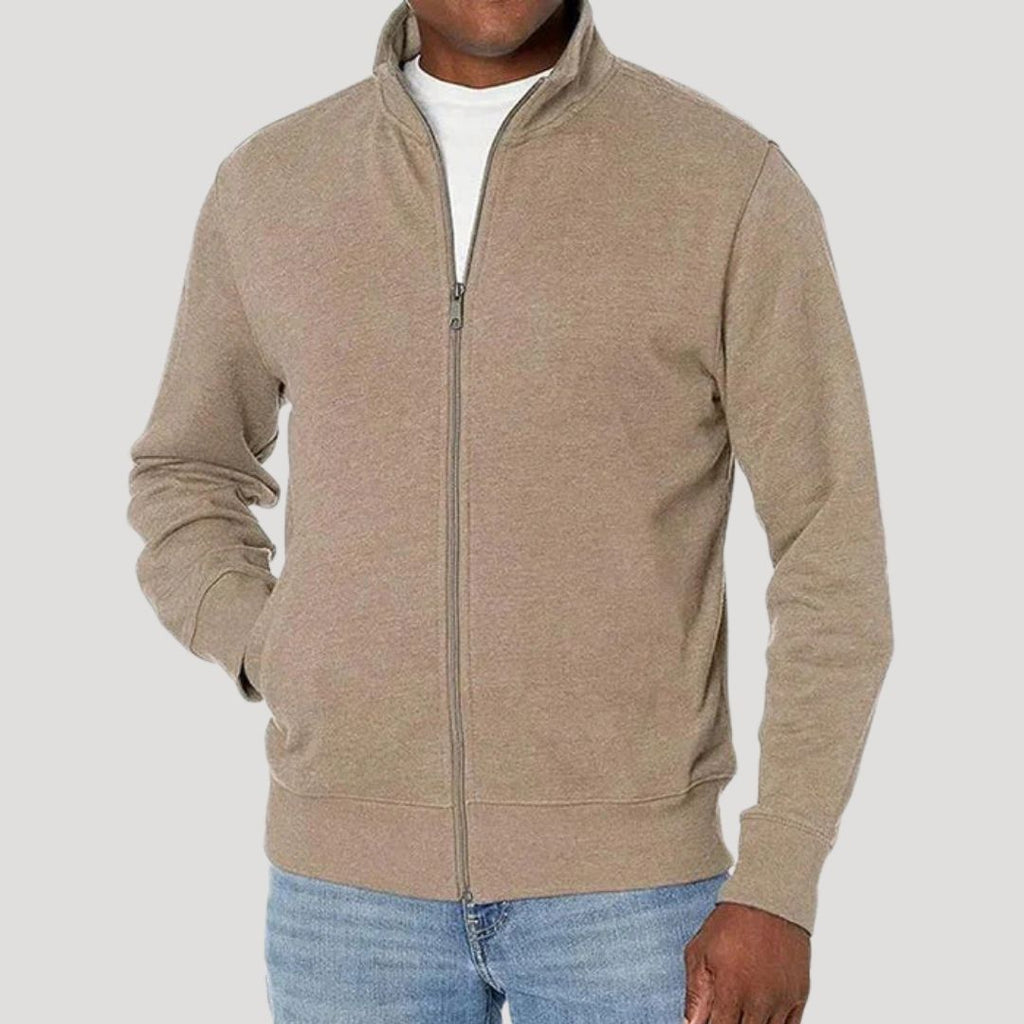 Chaqueta Con Cremallera Completa Para Hombre | Cuello Alzado · SeemSeem