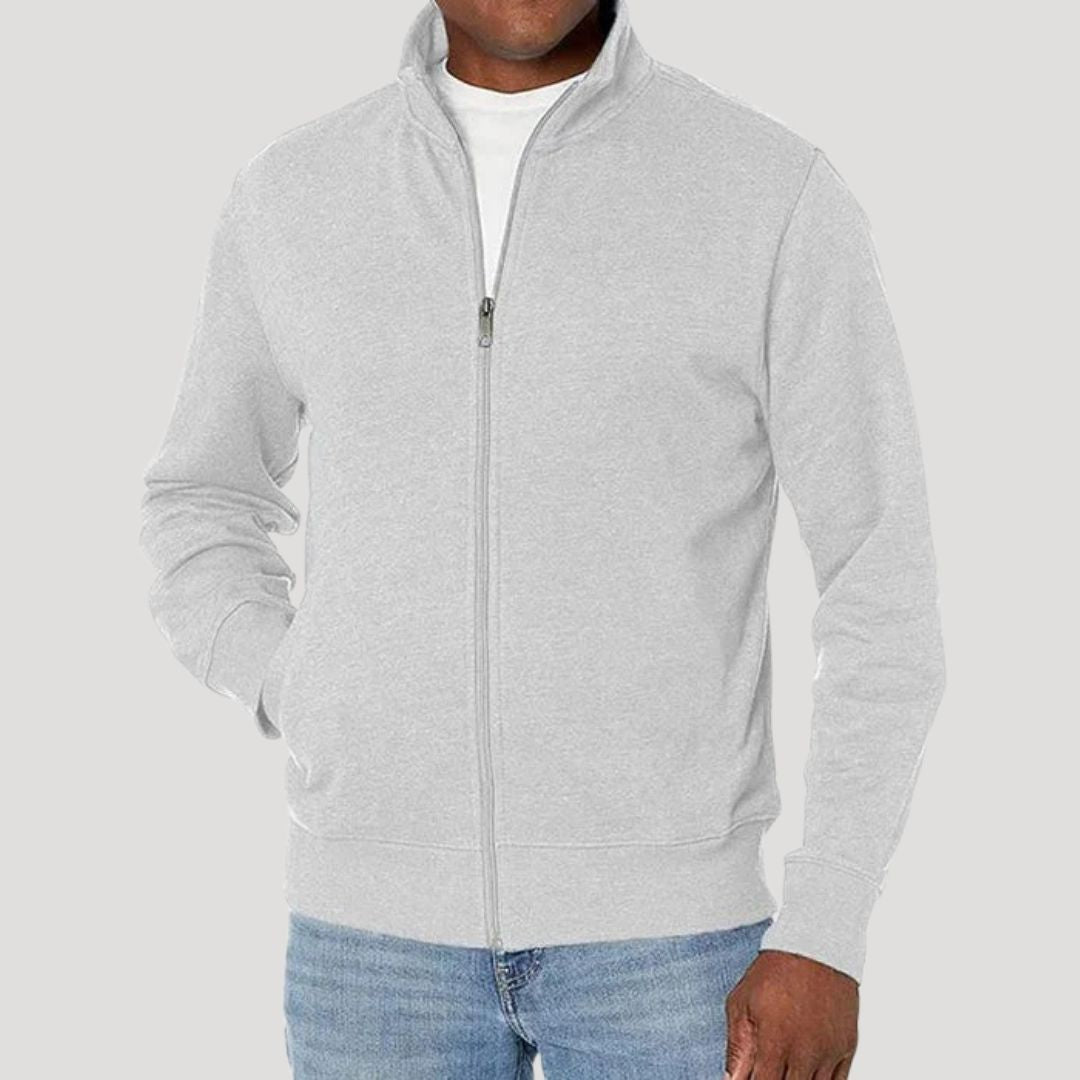 Chaqueta Con Cremallera Completa Para Hombre | Cuello Alzado · SeemSeem