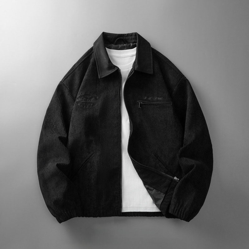 Chaqueta Con Cremallera Para Hombre | Cuello Camisero · SeemSeem