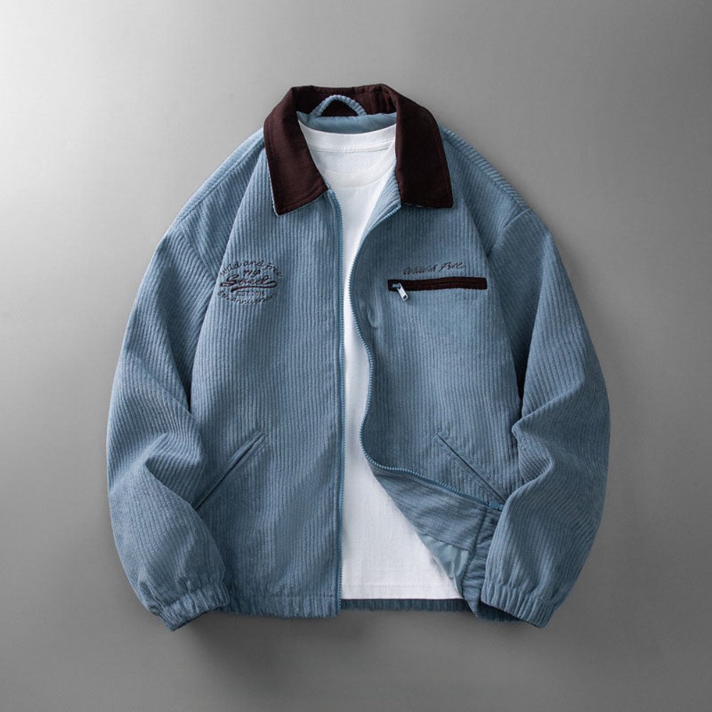 Chaqueta Con Cremallera Para Hombre | Cuello Camisero · SeemSeem