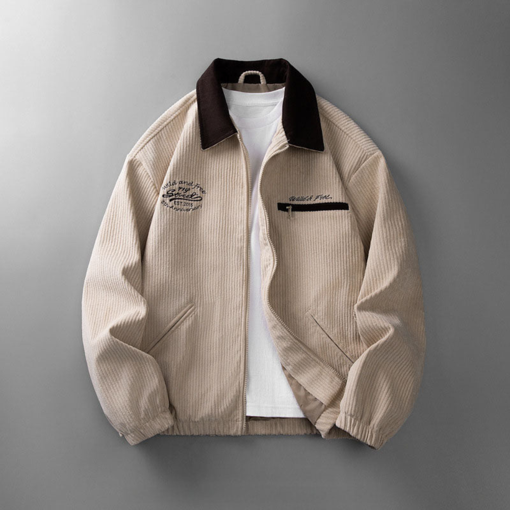 Chaqueta Con Cremallera Para Hombre | Cuello Camisero · SeemSeem