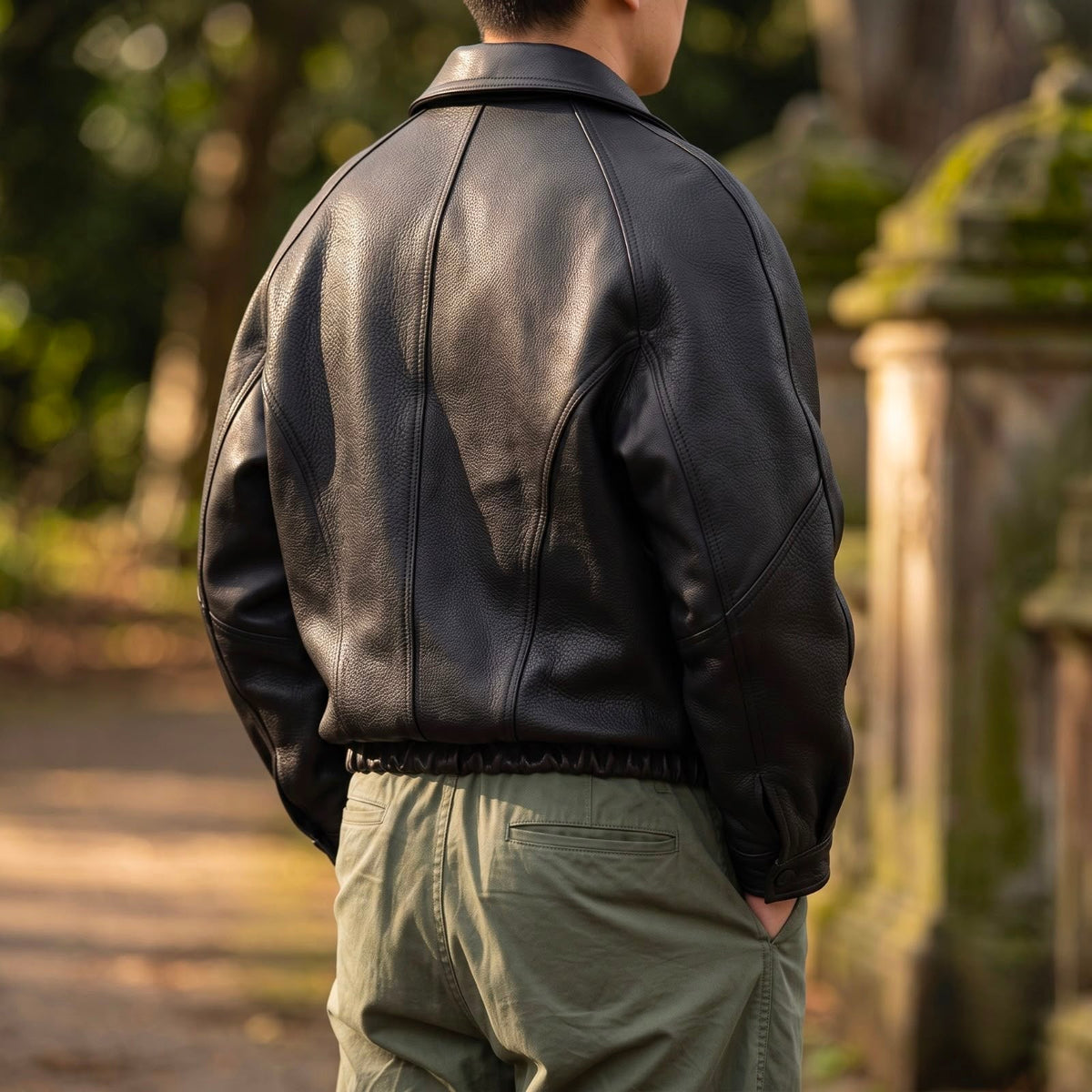 Chaqueta Con Cremallera Para Hombre | Piel · SeemSeem