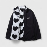 Chaqueta Con Cremallera Para Mujer | Estampado Corazones