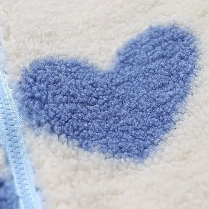 Chaqueta Con Cremallera Para Mujer | Estampado Corazones · SeemSeem