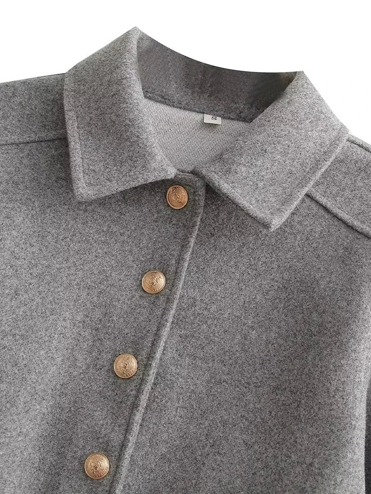 Chaqueta Corta Para Mujer | Botones Dorados · SeemSeem