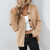 Chaqueta De Punto Con Botones Para Mujer | Con Capucha