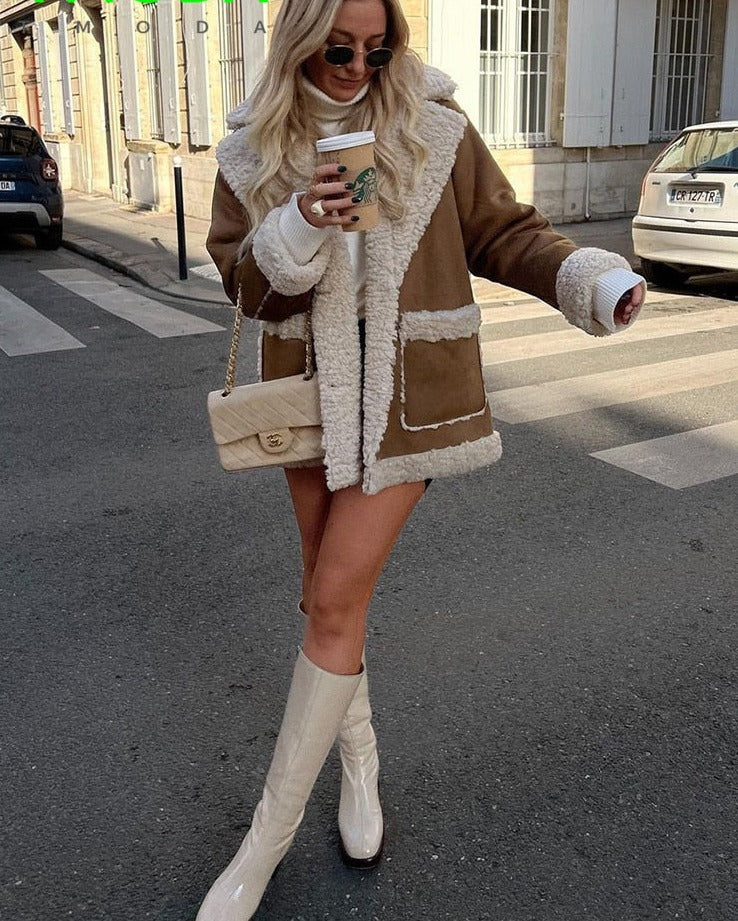 Chaqueta Oversized Para Mujer | Borreguillo · SeemSeem