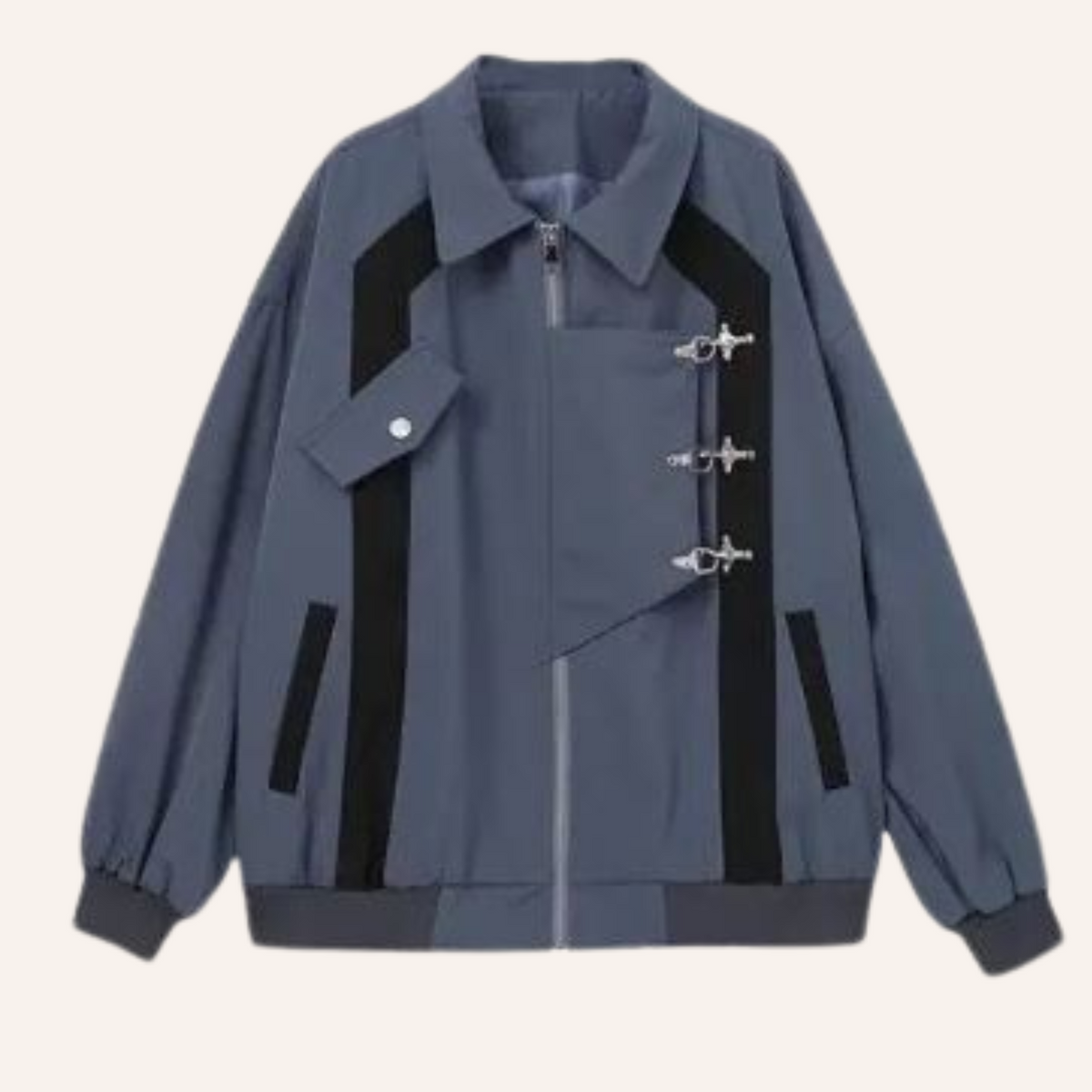 Chaqueta Oversized Para Mujer | Broches Metálicos · SeemSeem