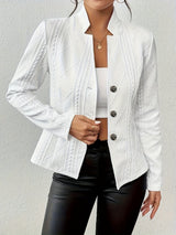 Chaqueta Texturizada Para Mujer | Cuello Alzado
