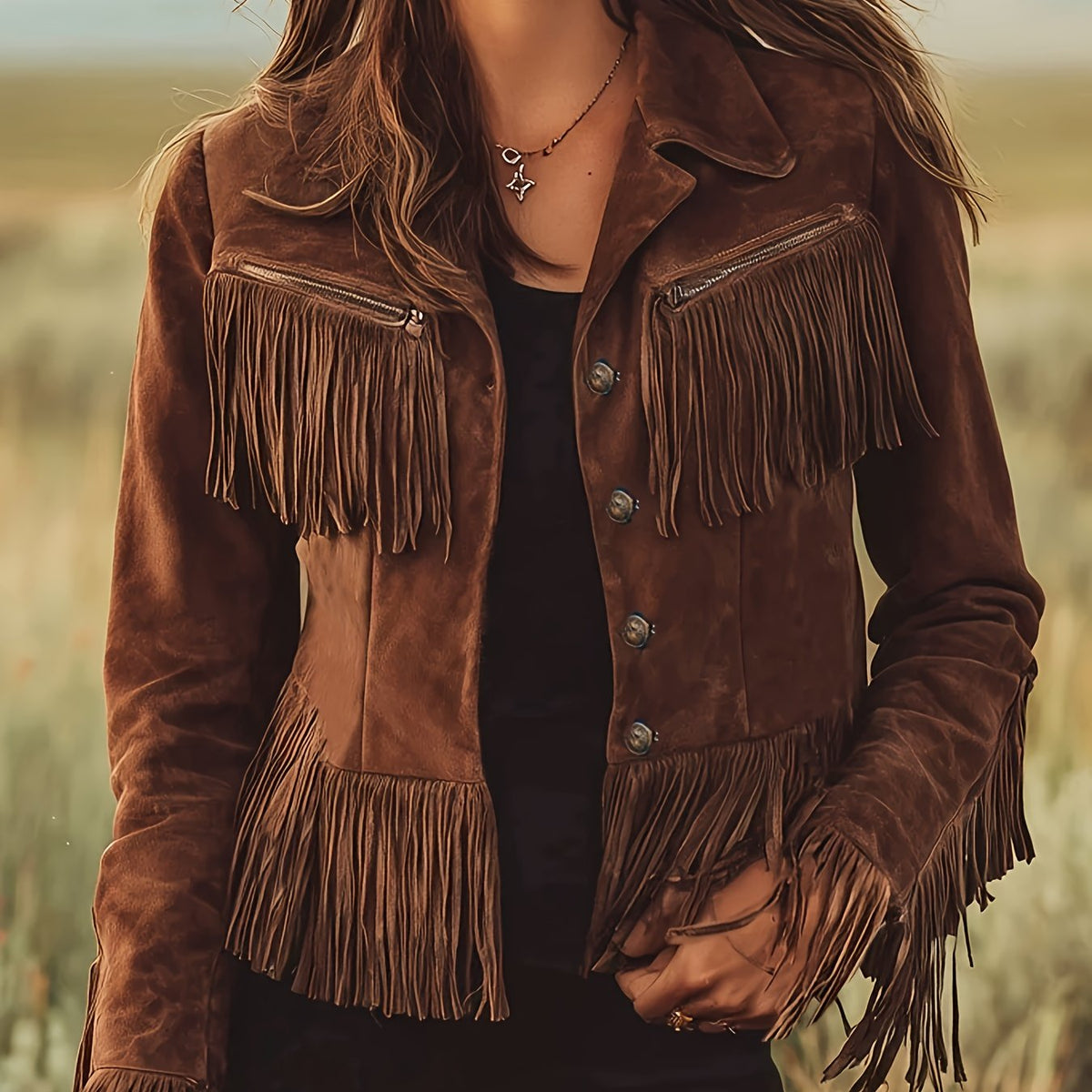 Chaqueta Western Para Mujer | Flecos · SeemSeem