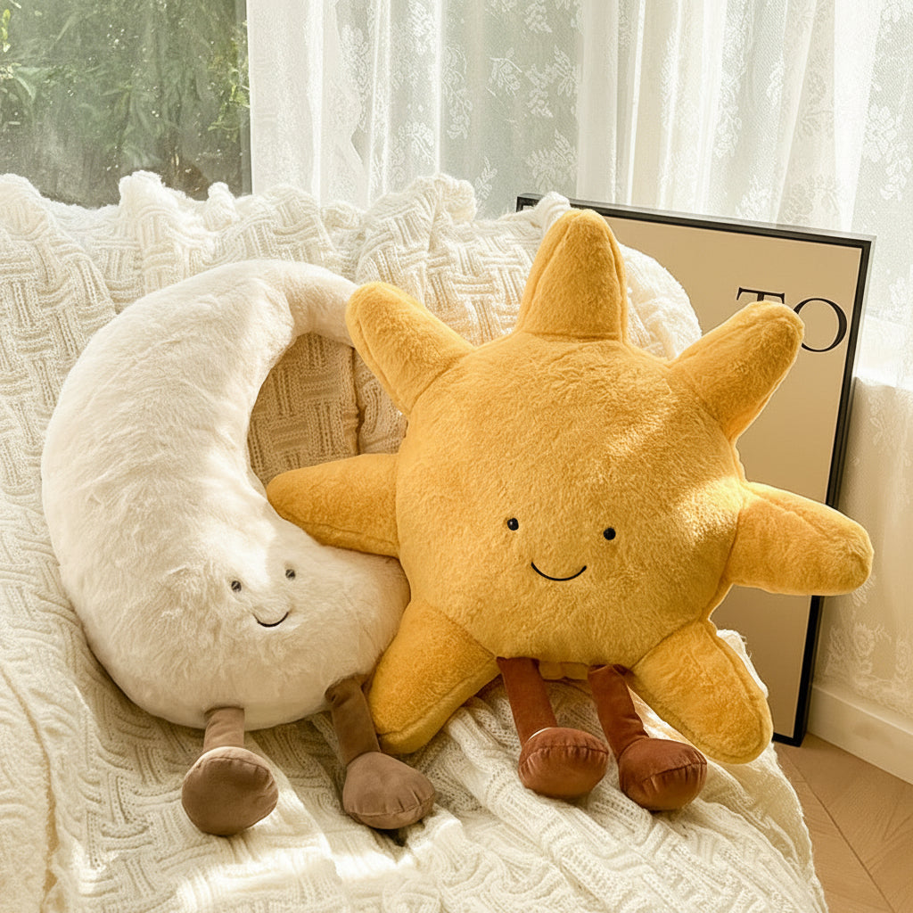 Cojín Decorativo De Peluche | Forma De Sol · SeemSeem