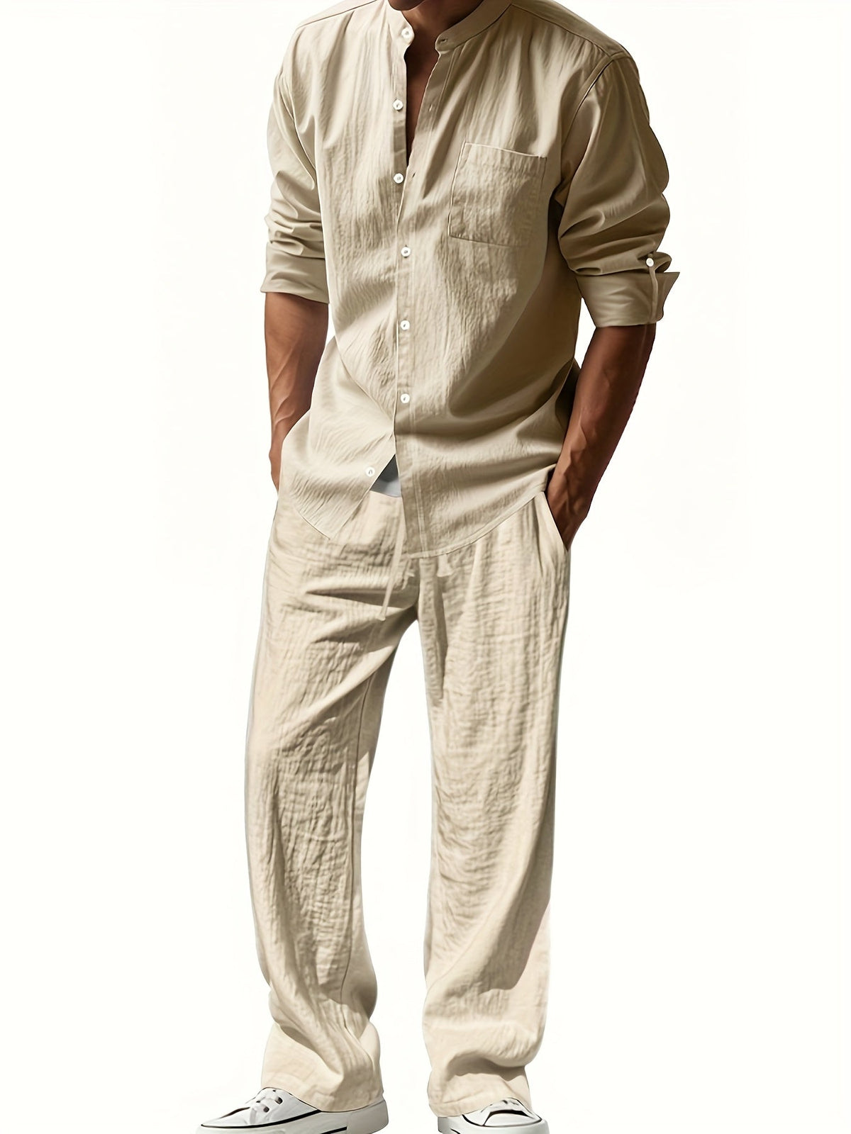 Conjunto Clásico Para Hombre | Cuello Mao · SeemSeem