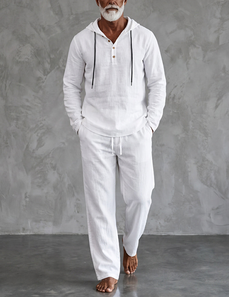 Conjunto Con Capucha Para Hombre | Cuello Henley · SeemSeem