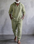 Conjunto Con Capucha Para Hombre | Cuello Henley · SeemSeem