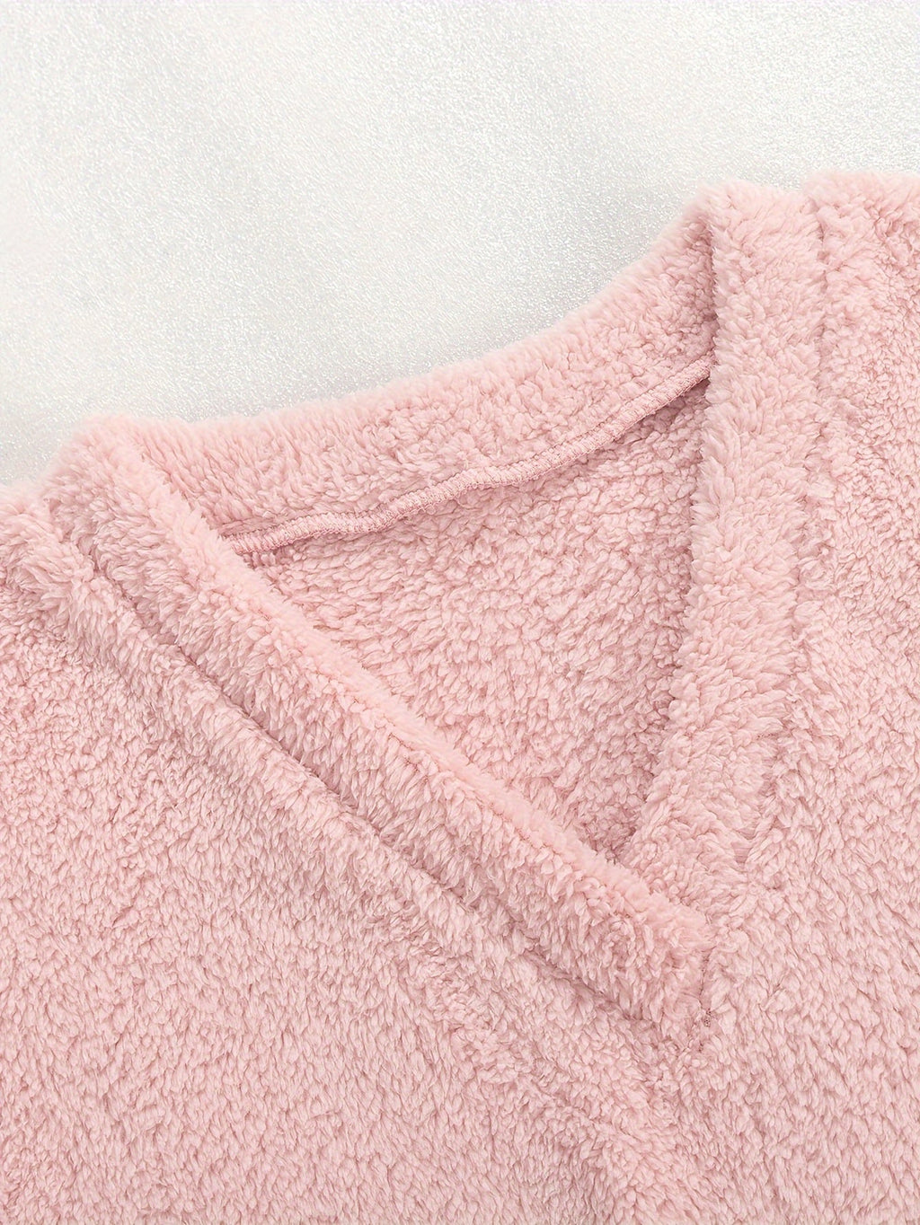 Conjunto De Estar Por Casa Con Cuello De Pico Para Mujer | Pantalón Ancho · SeemSeem