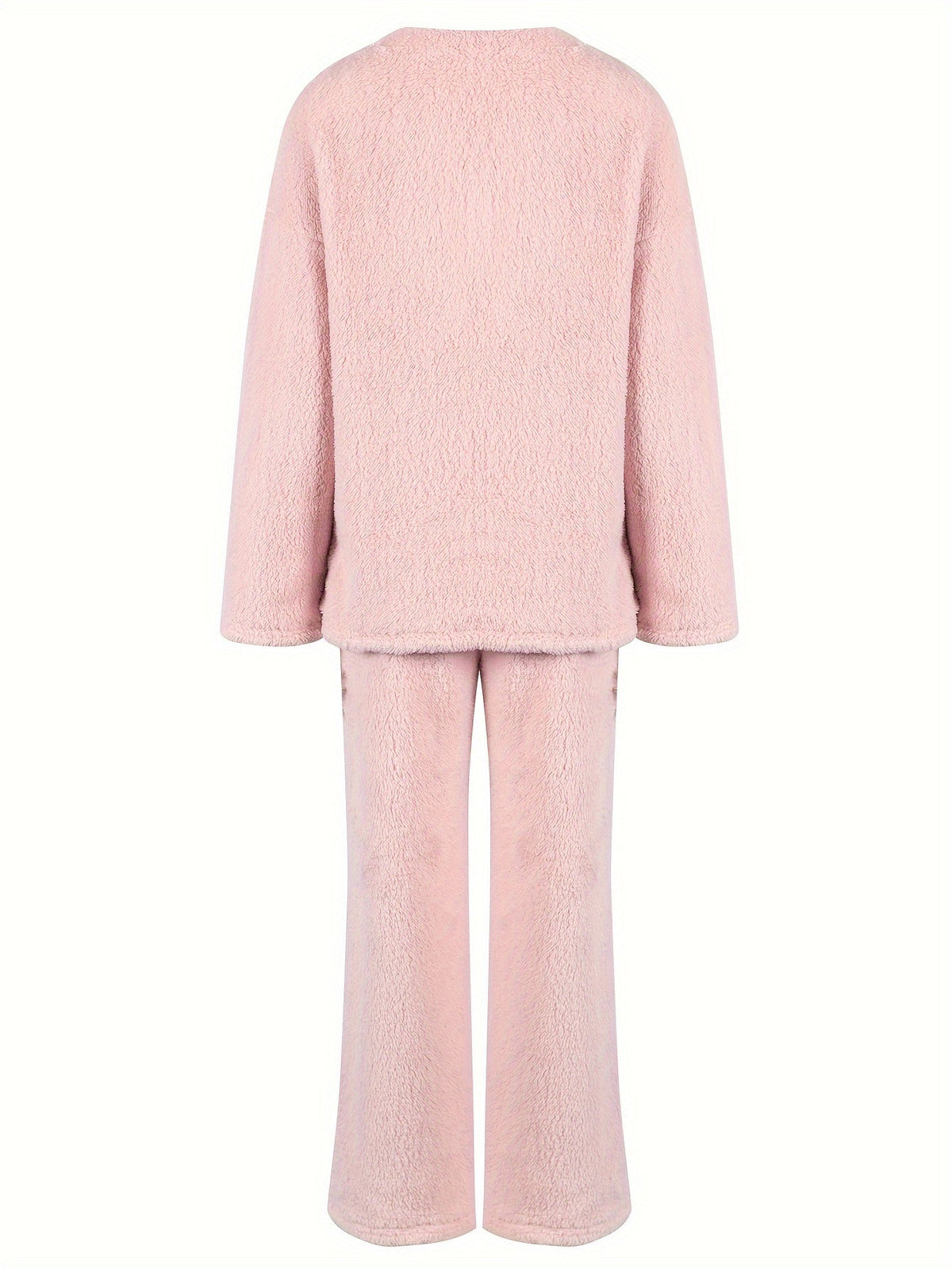 Conjunto De Estar Por Casa Con Cuello De Pico Para Mujer | Pantalón Ancho · SeemSeem