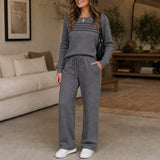 Conjunto De Loungewear Para Mujer | Pantalón Ancho