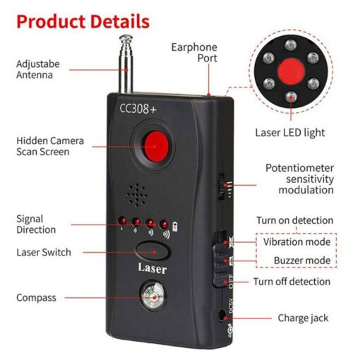 Detector De Cámaras Ocultas | Antena Ajustable · SeemSeem