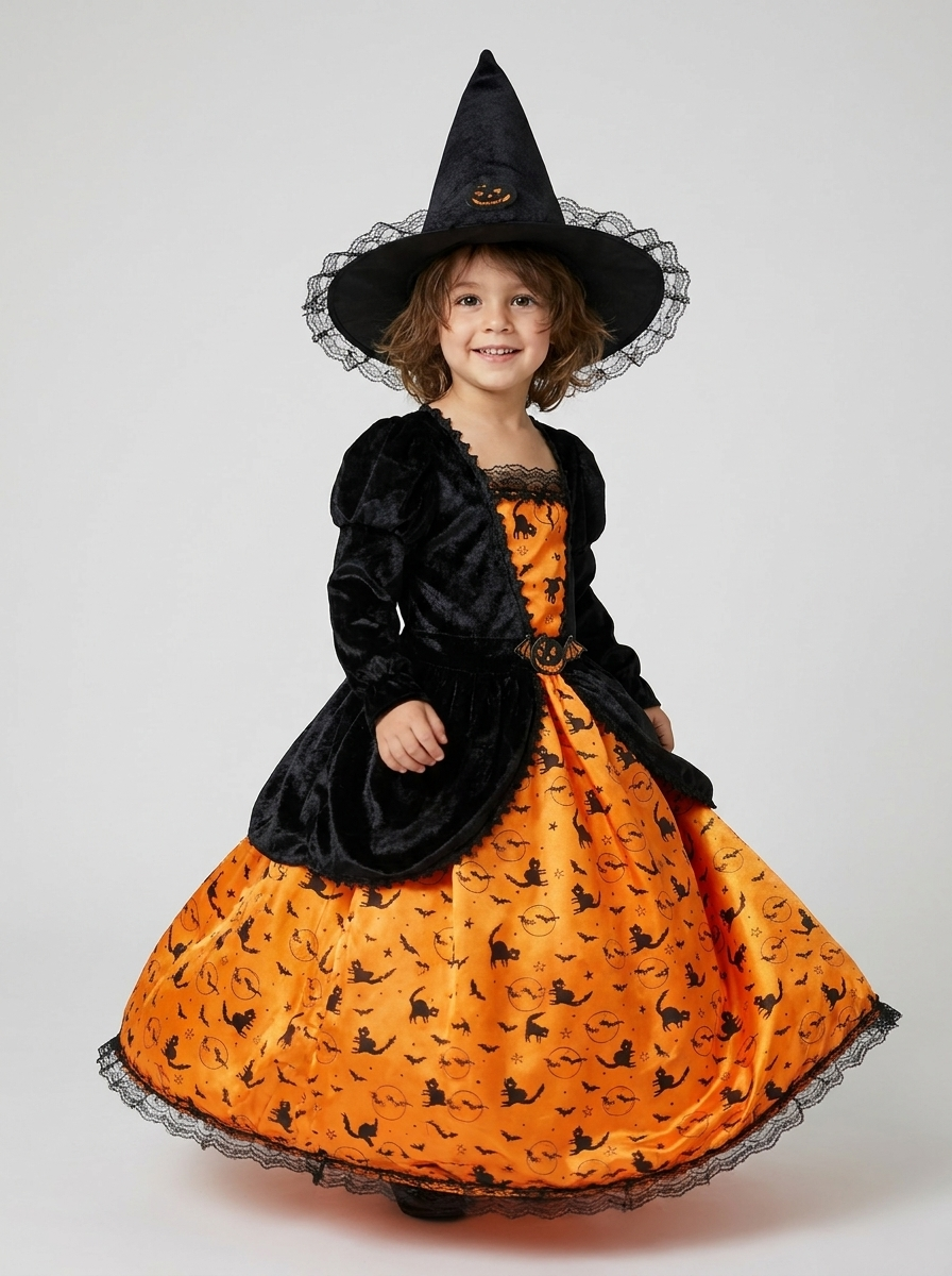 Disfraz De Bruja Para Niña | Con Sombrero