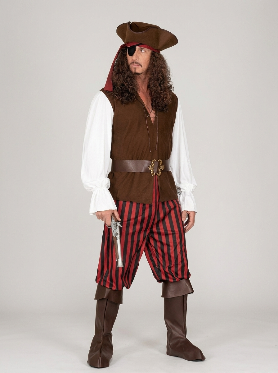 Disfraz De Pirata Para Hombre | Con Accesorios