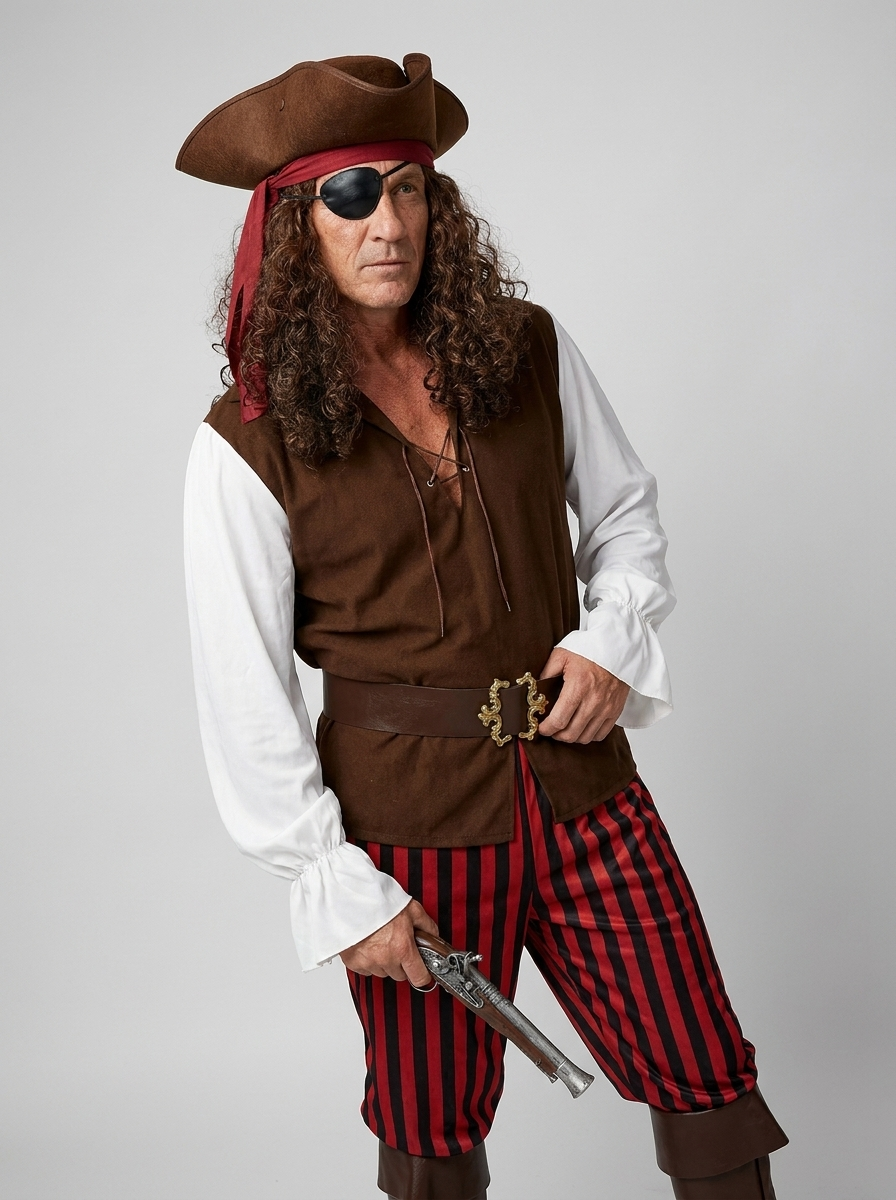 Disfraz De Pirata Para Hombre | Con Accesorios