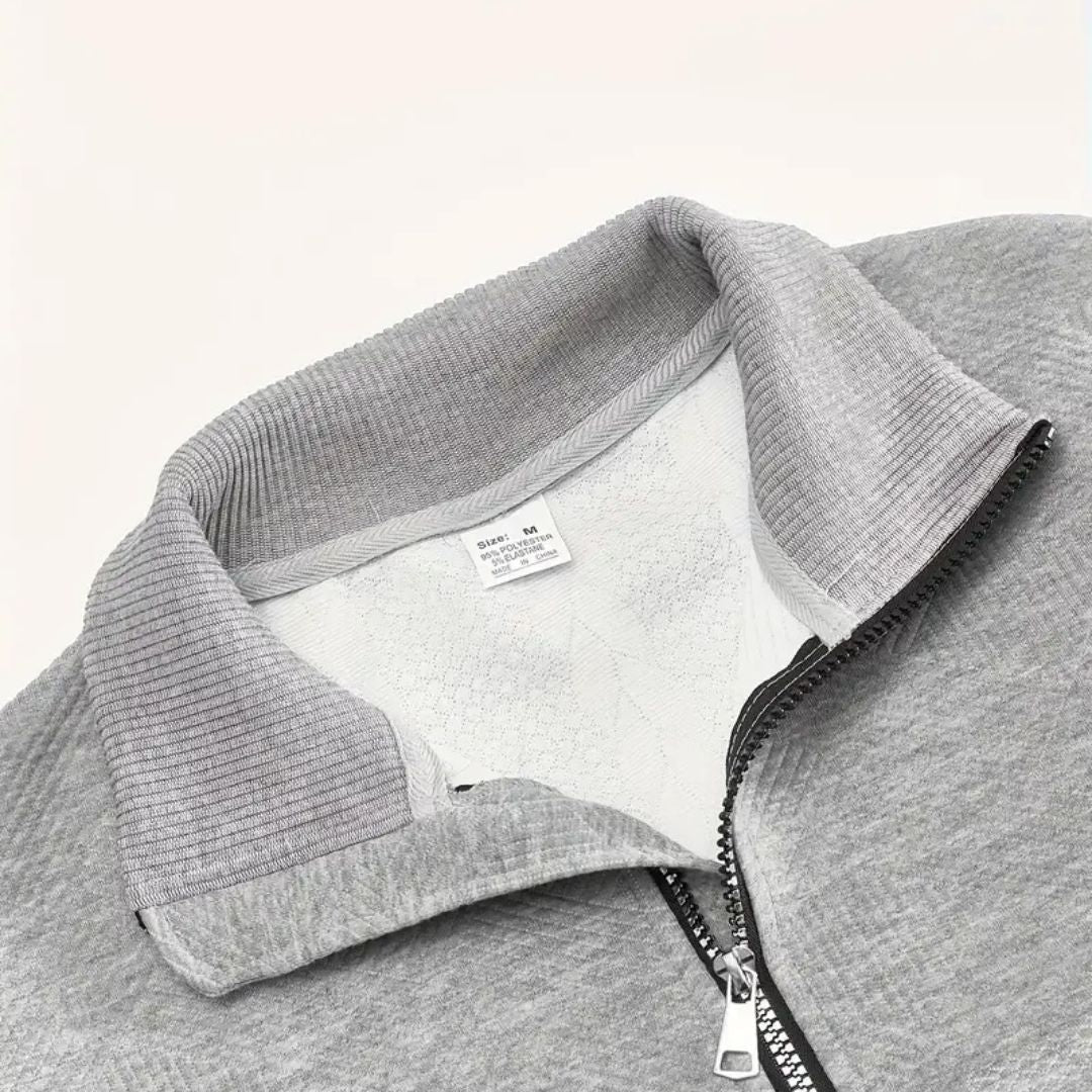 Jersey Con Media Cremallera Para Hombre | Punto Trenzado · SeemSeem