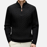 Jersey Con Media Cremallera Para Hombre | Punto Trenzado
